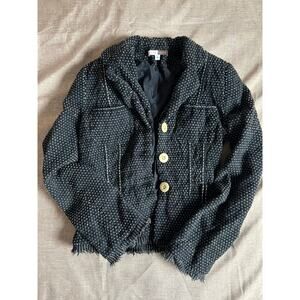 Lela Rose Vintage Polka Dot Blazer with Chest Pockets